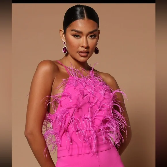 Fashion Nova Pants Jumpsuits Fashion Nova Hot Pink Jump Suit Poshmark